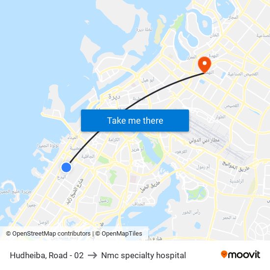 Hudheiba, Road - 02 to Nmc specialty hospital map