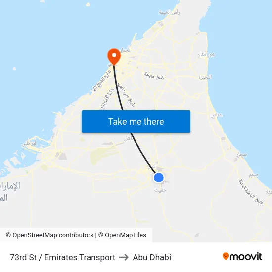 73rd Street / Emirates Transport to Abu Dhabi map