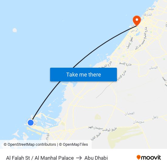 Al Falah St / Al Manhal Palace to Abu Dhabi map