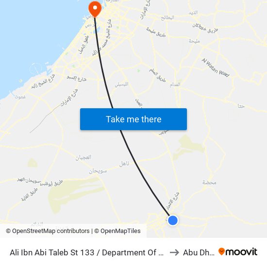 Ali Ibn Abi Taleb St 133 / Department Of Transport to Abu Dhabi map