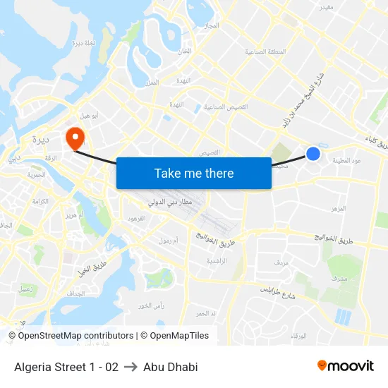 Algeria Street 1 - 02 to Abu Dhabi map