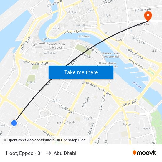Hoot, Eppco - 01 to Abu Dhabi map