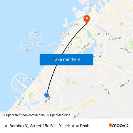 Al Barsha (3), Street 25c B1 - 01 to Abu Dhabi map