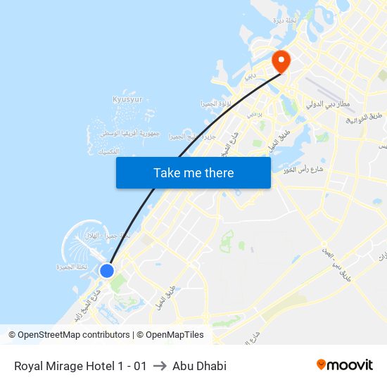 Royal Mirage Hotel 1 - 01 to Abu Dhabi map