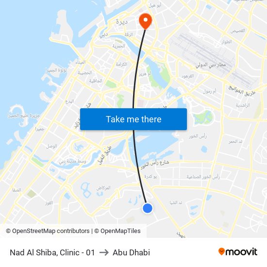 Nad Al Shiba, Clinic - 01 to Abu Dhabi map