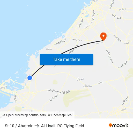 St 10 / Abattoir to Al Lisaili RC Flying Field map