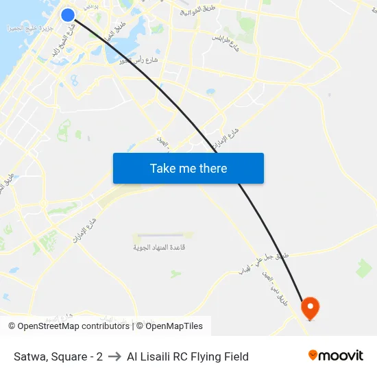 Satwa, Square - 2 to Al Lisaili RC Flying Field map