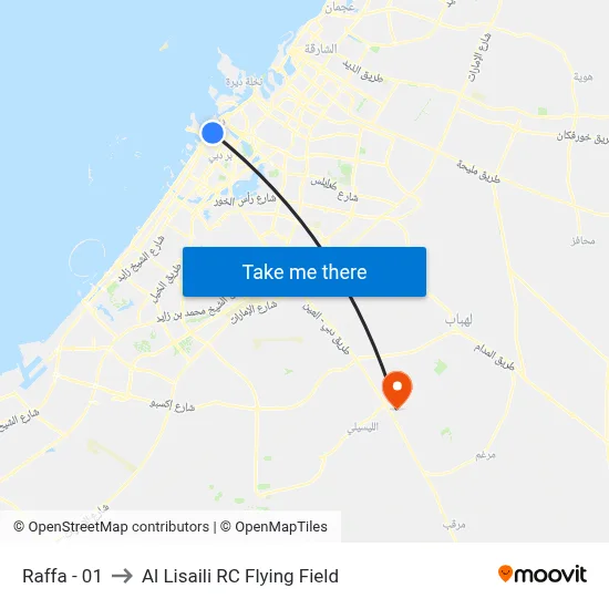 Raffa - 01 to Al Lisaili RC Flying Field map