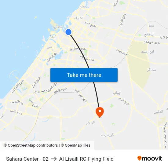 Sahara Center - 02 to Al Lisaili RC Flying Field map