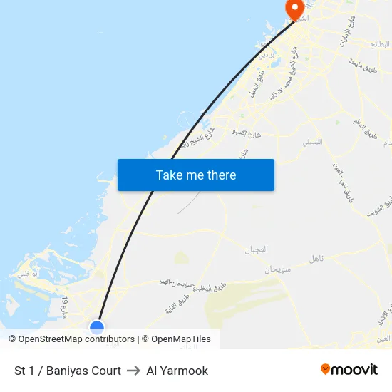 St 1 / Baniyas Court to Al Yarmook map