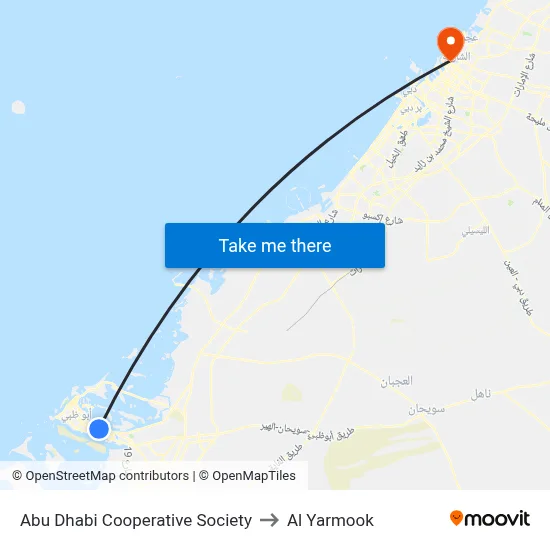 Abu Dhabi Cooperative Society to Al Yarmook map