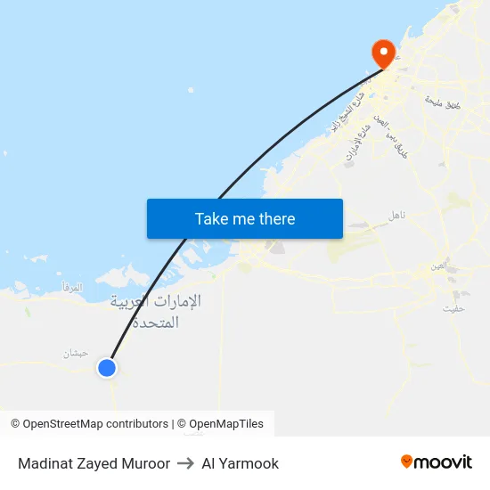 Madinat Zayed Muroor to Al Yarmook map