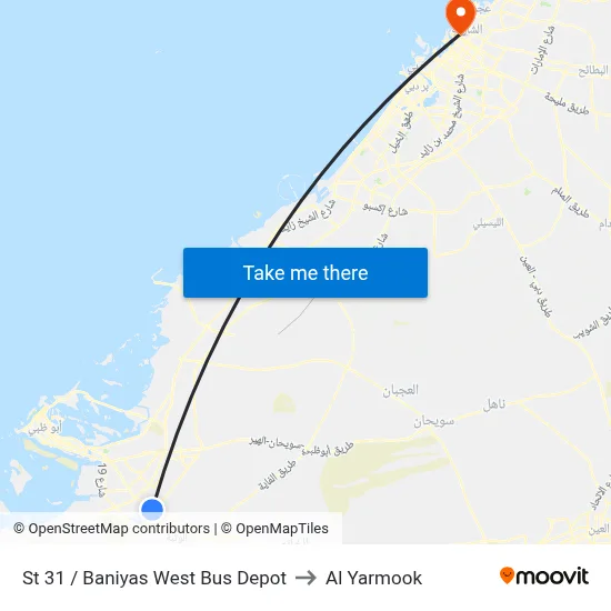 St 31 / Baniyas West Bus Depot to Al Yarmook map