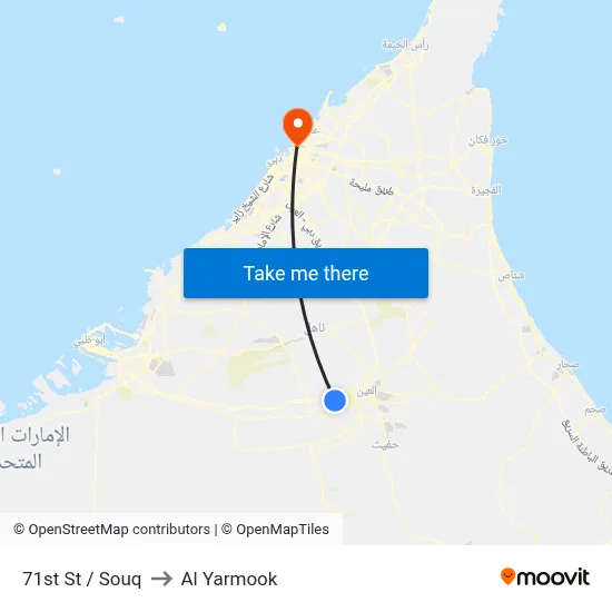 71st St  / Souq to Al Yarmook map