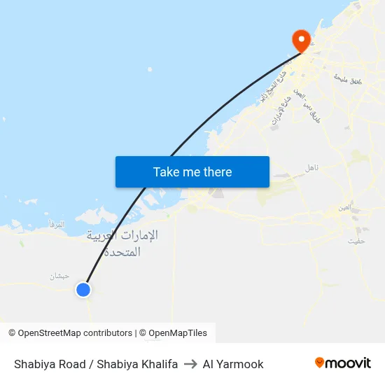 Shabiya Road / Shabiya Khalifa to Al Yarmook map