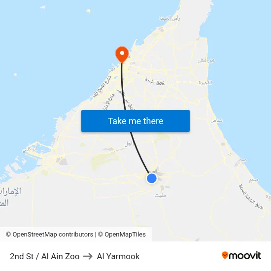 2nd Street / Al Ain Zoo to Al Yarmook map