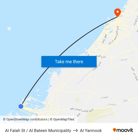 Al Falah St / Al Bateen Municipality to Al Yarmook map