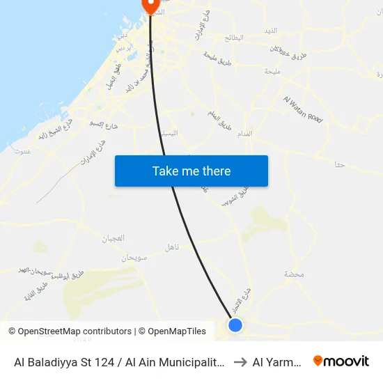 Al Baladiyya St 124 / Al Ain Municipality East to Al Yarmook map