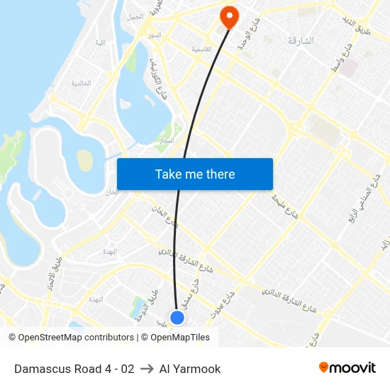 Damascus Road 4 - 02 to Al Yarmook map