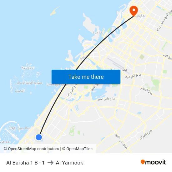 Al Barsha 1  B - 1 to Al Yarmook map