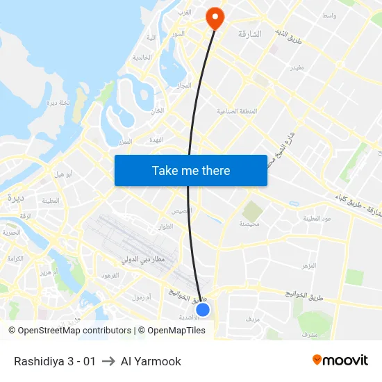 Rashidiya 3 - 01 to Al Yarmook map