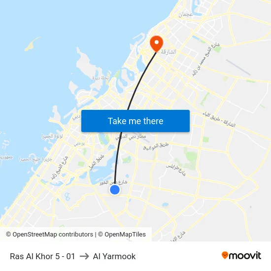 Ras Al Khor 5 - 01 to Al Yarmook map