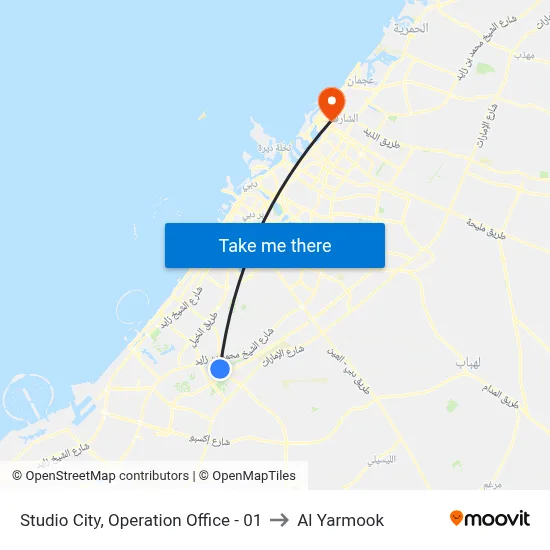 Studio City, Operation Office - 01 to Al Yarmook map