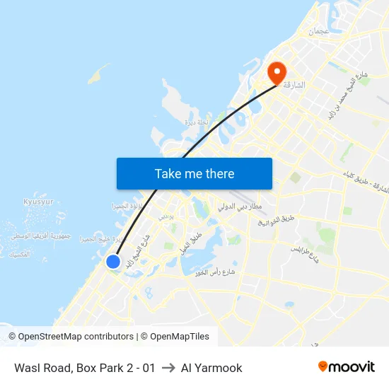 Wasl Road, Box Park 2 - 01 to Al Yarmook map