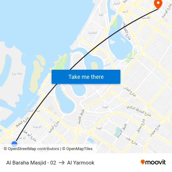 Al Baraha Mosque - 02 to Al Yarmook map