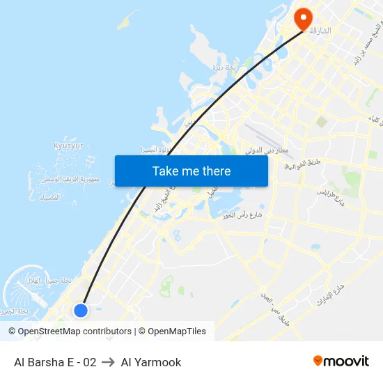 Al Barsha E - 02 to Al Yarmook map