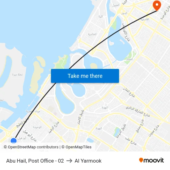 Abu Hail, Post Office - 02 to Al Yarmook map