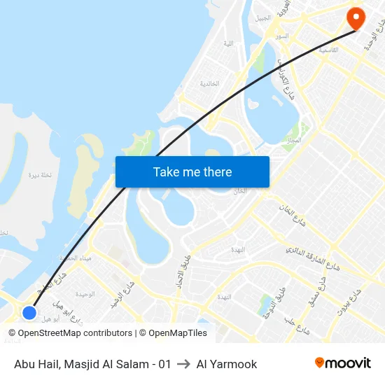 Abu Hail, Al Salam Mosque - 01 to Al Yarmook map