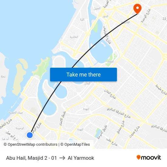 Abu Hail, Mosque 2 - 01 to Al Yarmook map