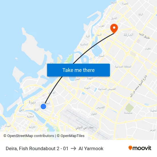 Deira, Fish Roundabout 2 - 01 to Al Yarmook map