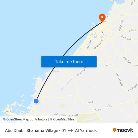 Abu Dhabi, Shahama Village - 01 to Al Yarmook map