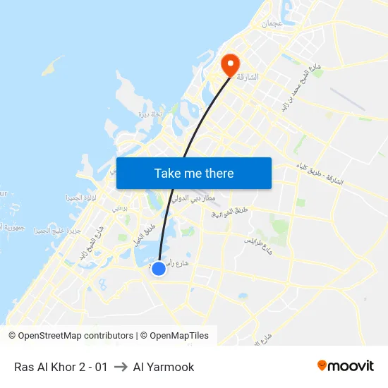Ras Al Khor 2 - 01 to Al Yarmook map