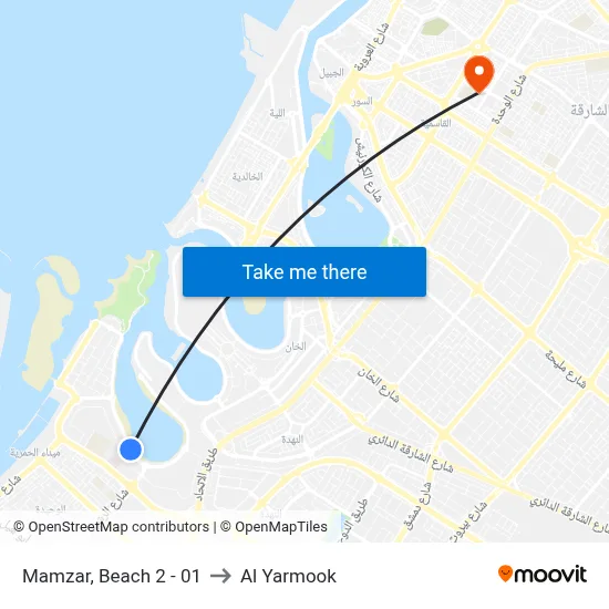 Mamzar, Beach 2 - 01 to Al Yarmook map