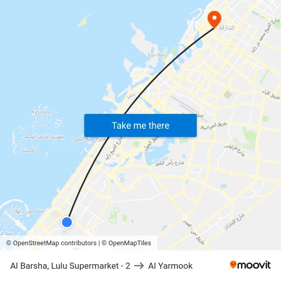 Al Barsha, Lulu Supermarket - 2 to Al Yarmook map