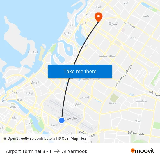 Airport Terminal 3 - 1 to Al Yarmook map