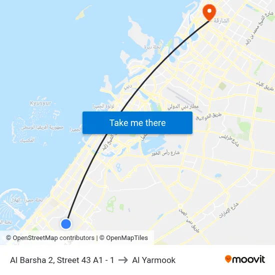 Al Barsha 2, Street 43 A1 - 1 to Al Yarmook map