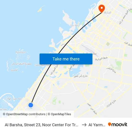 Al Barsha, Street 23, Noor Center For Training - 01 to Al Yarmook map