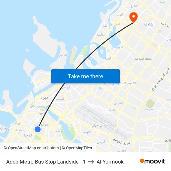 ADCB Metro Bus Stop Landside - 1 to Al Yarmook map
