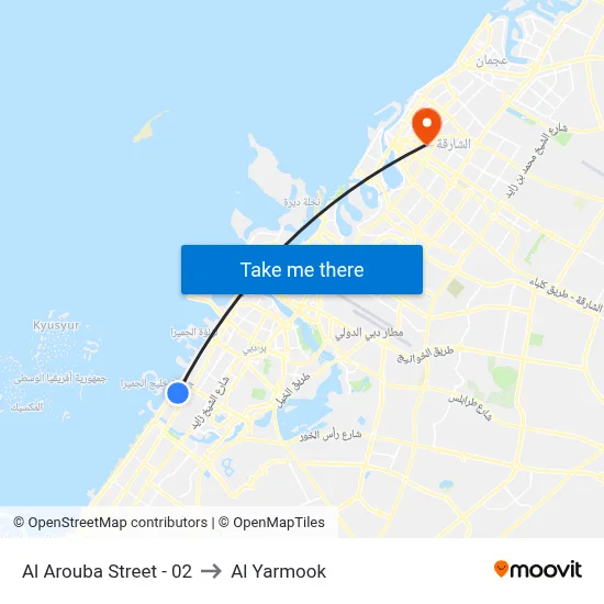 Al Arouba Street - 02 to Al Yarmook map