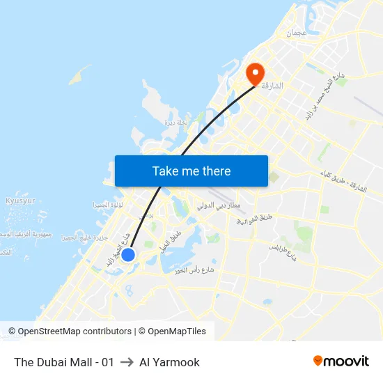 The Dubai Mall - 01 to Al Yarmook map