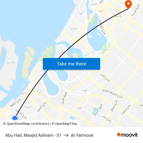 Abu Hail, Masjid Ashram - 01 to Al Yarmook map