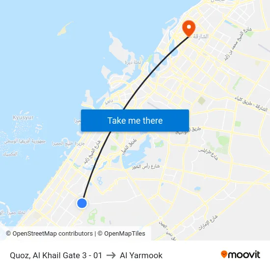 Quoz, Al Khail Gate 3 - 01 to Al Yarmook map
