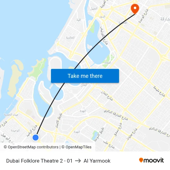 Dubai Folklore Theatre 2 - 01 to Al Yarmook map