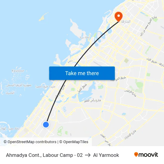 Ahmadya Contractors Labour Camp - 02 to Al Yarmook map