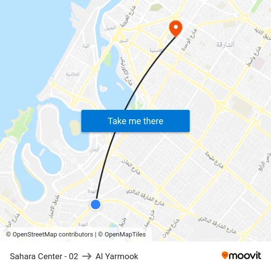 Sahara Center - 02 to Al Yarmook map