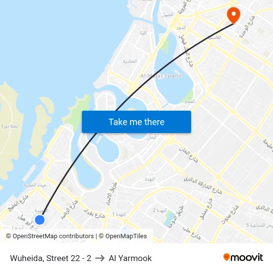 Wuheida, Street 22 - 2 to Al Yarmook map